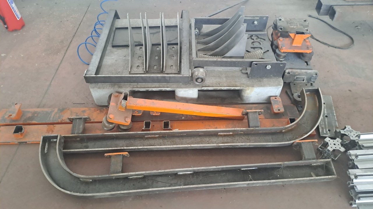 Mixing blades, conveyor parts and frames on the shop floor of EQO24's production facility in Antalya
