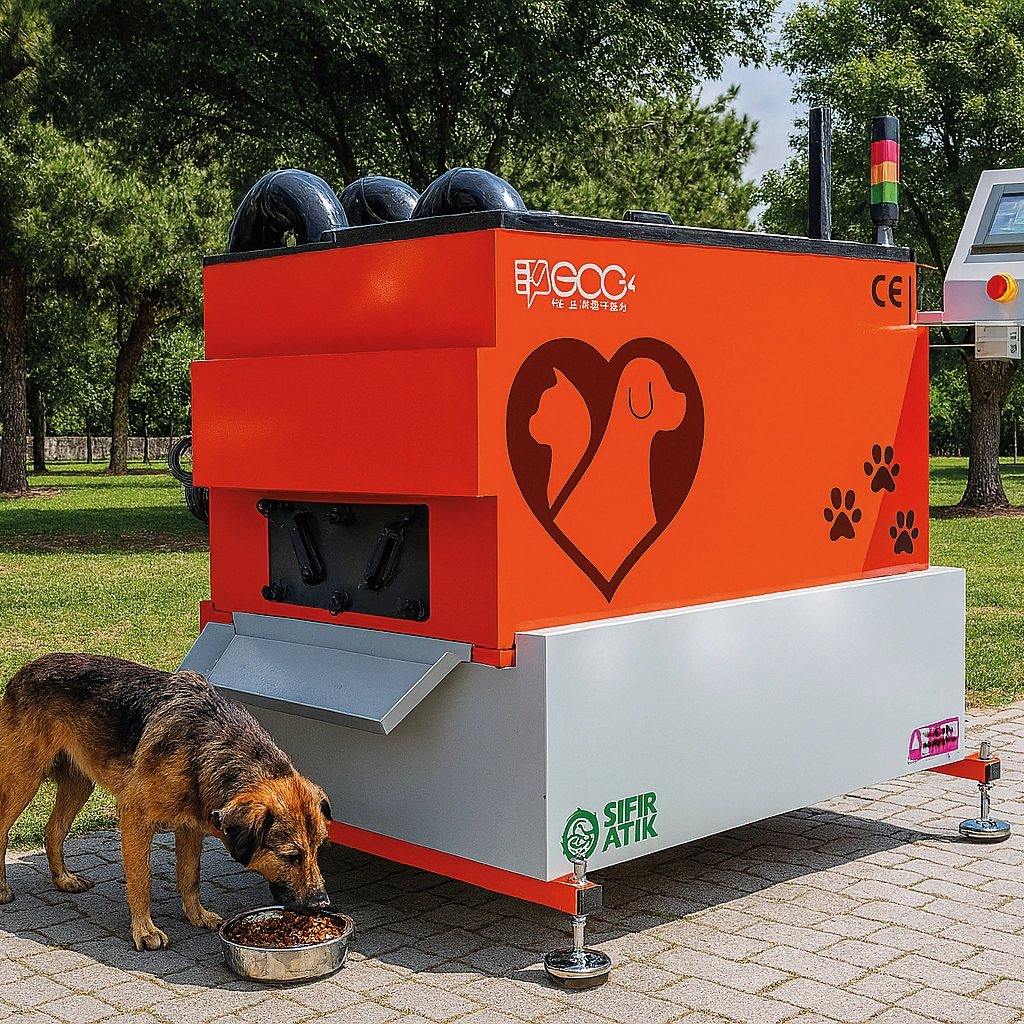 Belediyeler İçin Sıfır Atıkla Sokak Hayvanlarına Destek Mama Makinesi